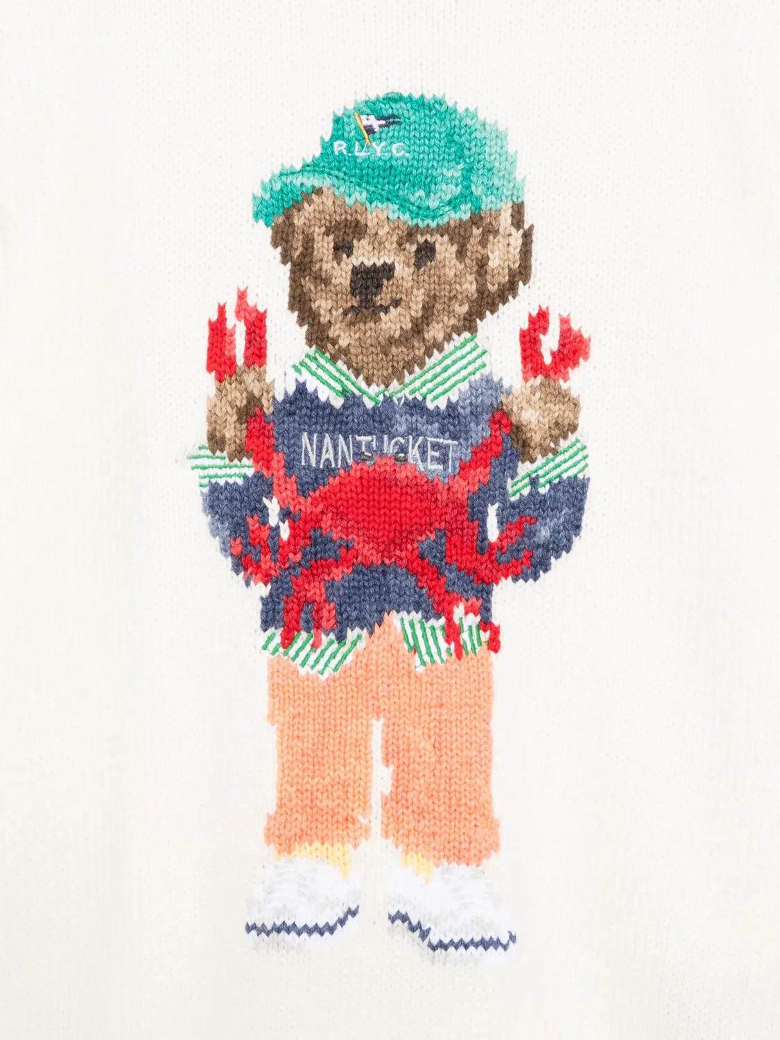 Свитер Polo Bear Polo Ralph Lauren Kids, белый — фото 3