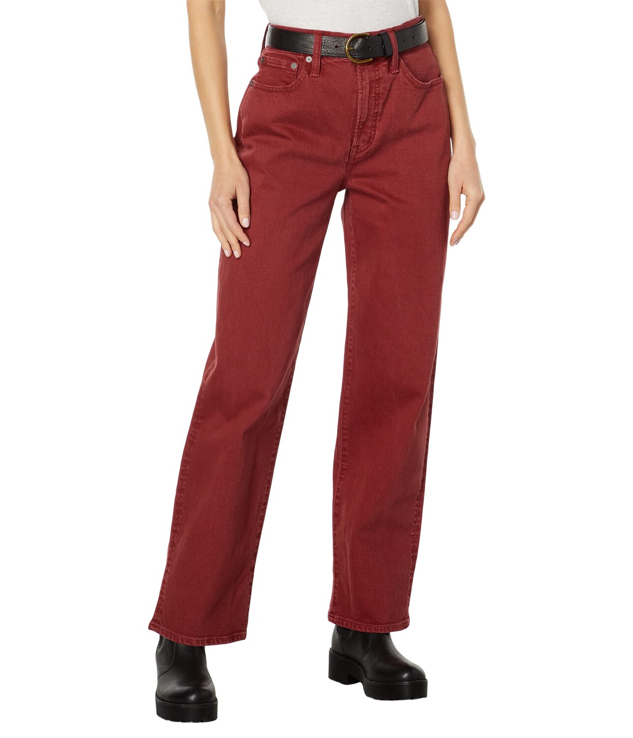 

Джинсы Madewell, Perfect Vintage Wide Leg Jeans in Rich Burgundy
