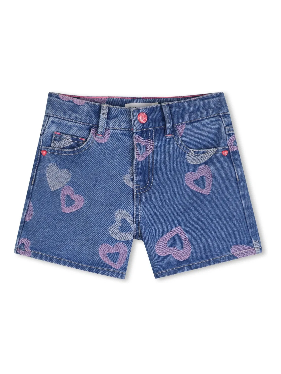Шорты джинсовые Billieblush Blue Heart Print Denim, синие