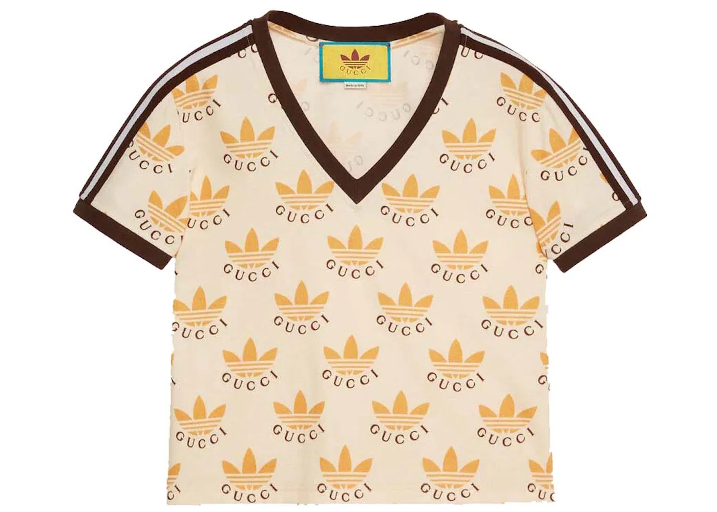 Женская футболка с принтом Trefoil Gucci, Ivory