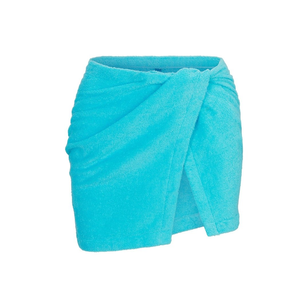 

Накидка SKIMS Terry Cover Ups Wrap, голубой