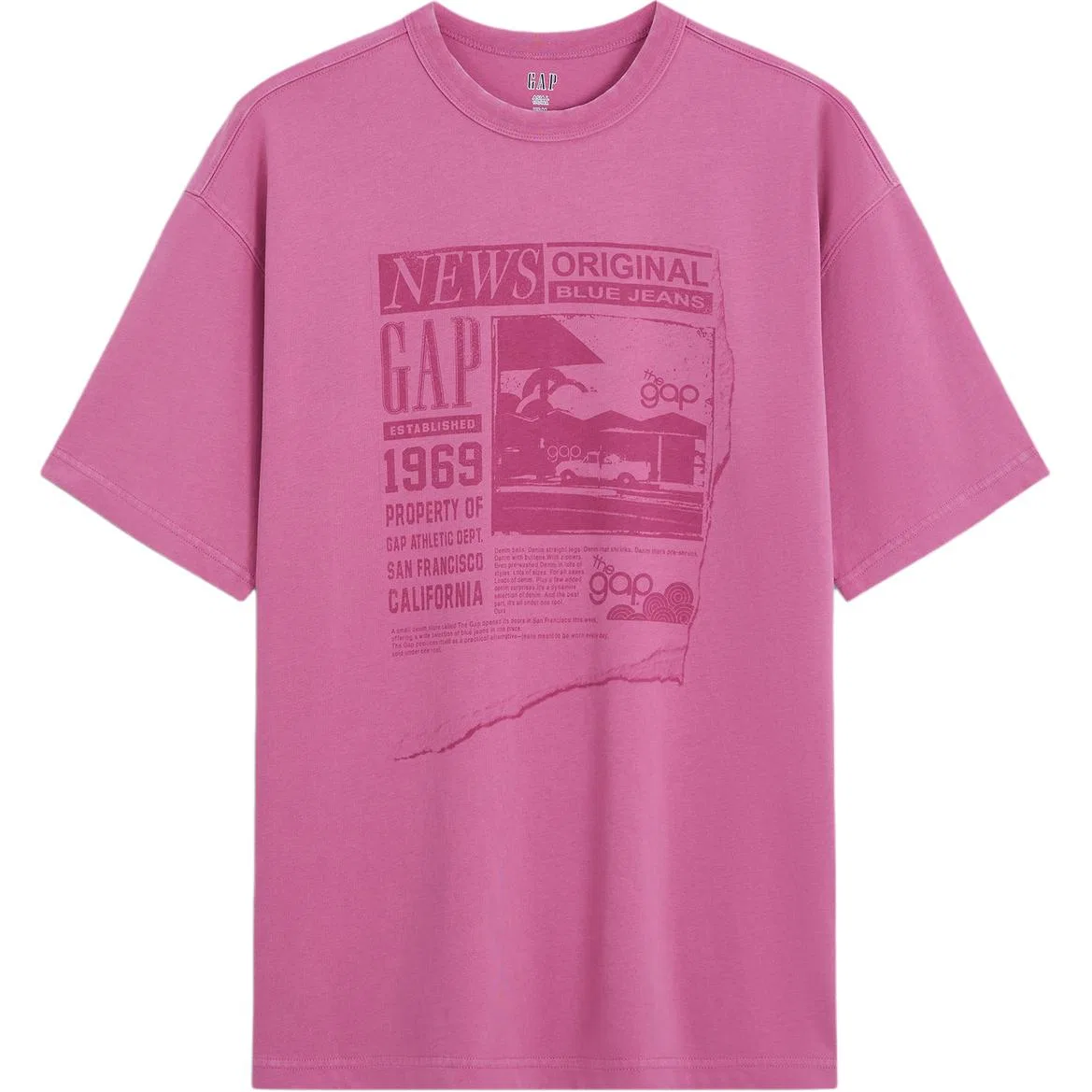 Мужская футболка с круглым вырезом Pink GAP