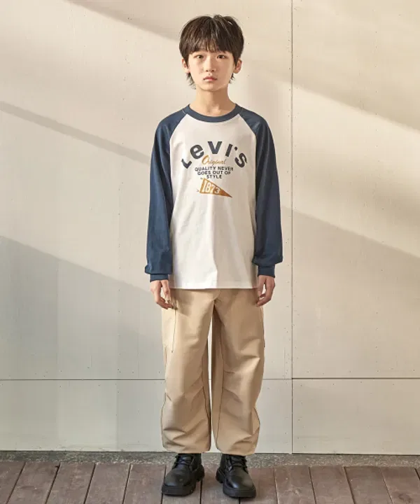 Карго брюки с утяжкой Levis Kids, бежевые