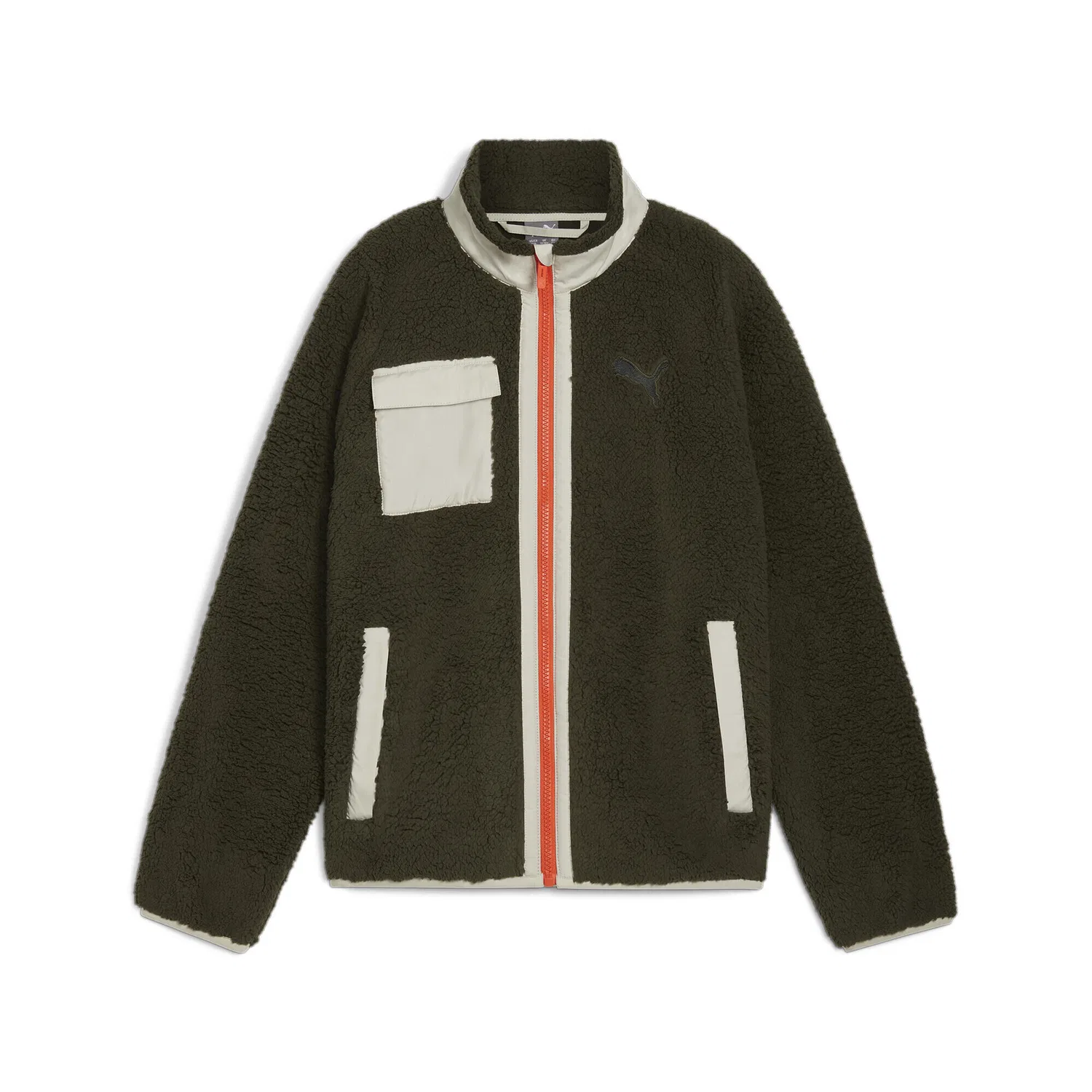 Детская гибридная куртка с флисом Hybrid Sherpa Jacke Puma, Dark Olive Green