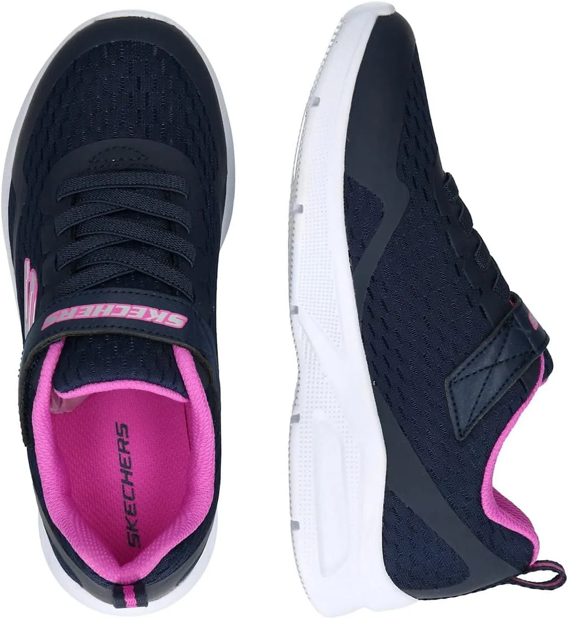 Детские кроссовки для девочек Microspec Max Skechers, Navy — фото 2