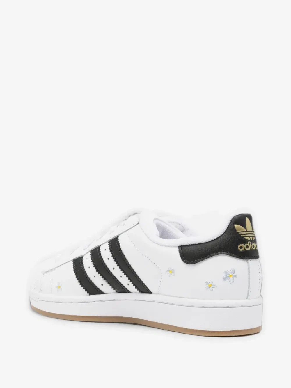 Кожаные кроссовки Superstar с цветочным принтом adidas Kids, белый — фото 2