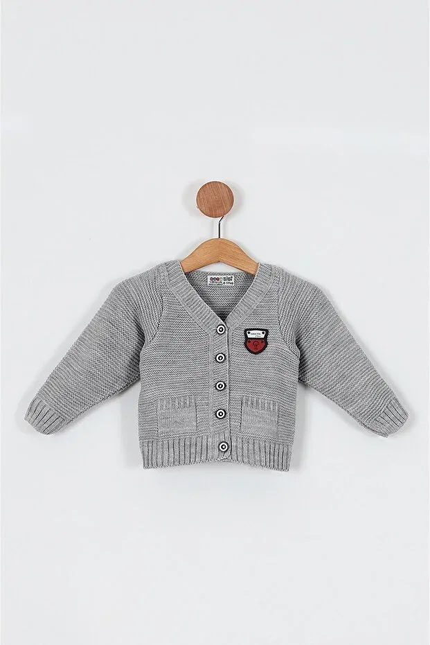 Детский кардиган с вышивкой Babynow, Gray