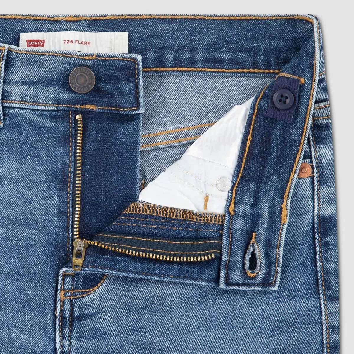 расклешенные джинсы 726 с бахромой для девочек 7-16 лет Levi's, Tide Me Over - Dark Wash — фото 3
