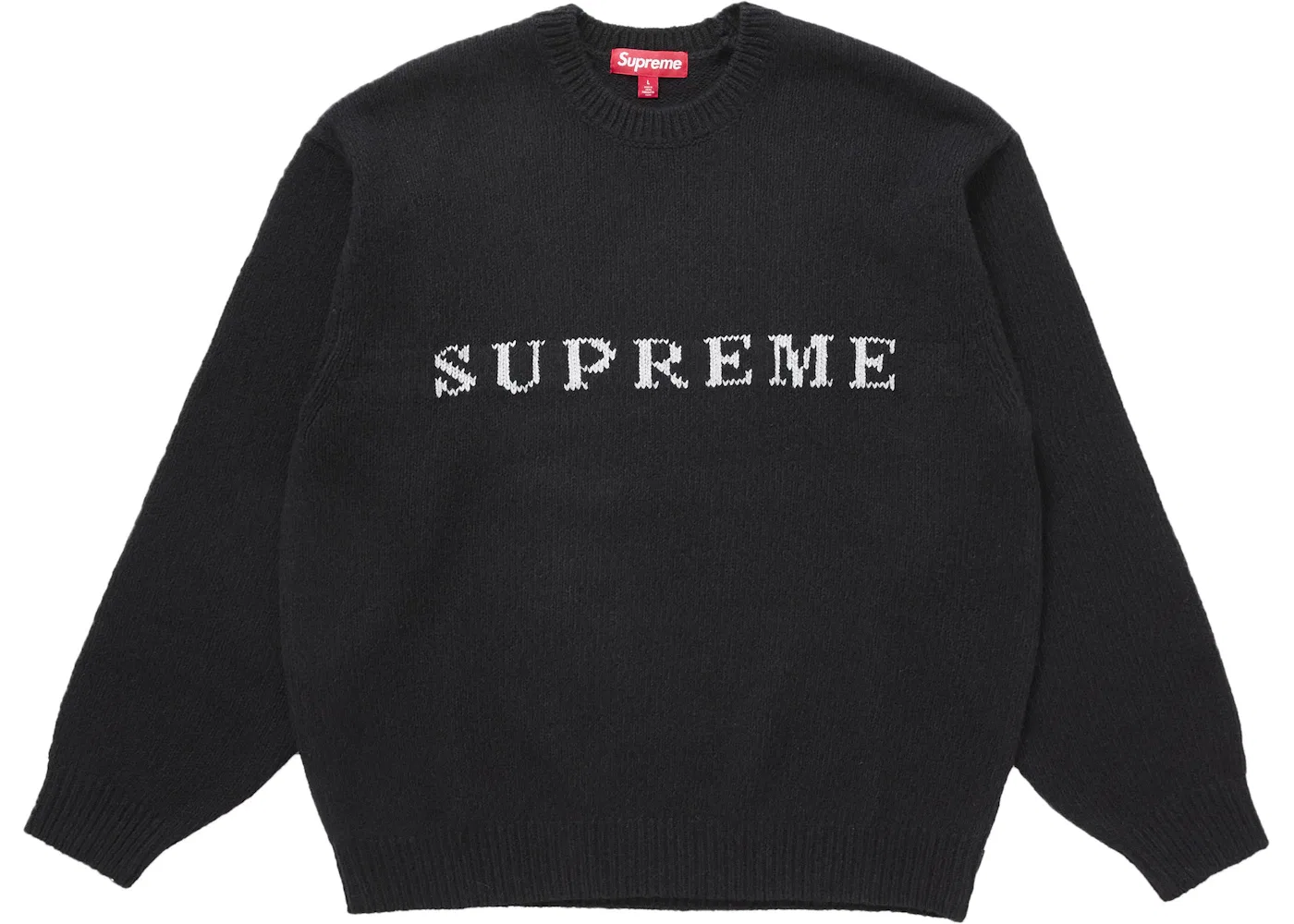 Мужской свитер с контрастным логотипом Supreme Sweater (FW25), Black