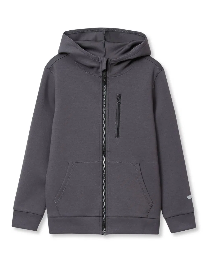 Худи на молнии с капюшоном Active Full Zip Hoodie Lands' End, Dark Gray