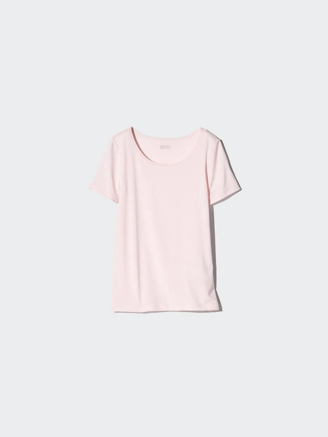 Футболка детская с коротким рукавом и U-образным вырезом HEATTECH Uniqlo, розовая