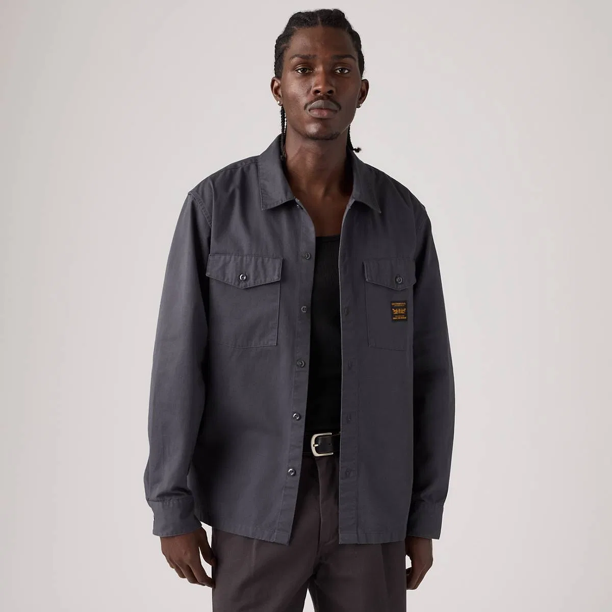 Свободная рабочая рубашка с длинными рукавами Levi's, Periscope - Grey