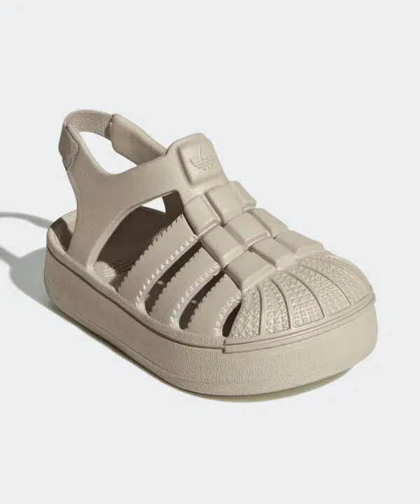 Сандалии Superstar, бежевые, Adidas Kids — фото 3