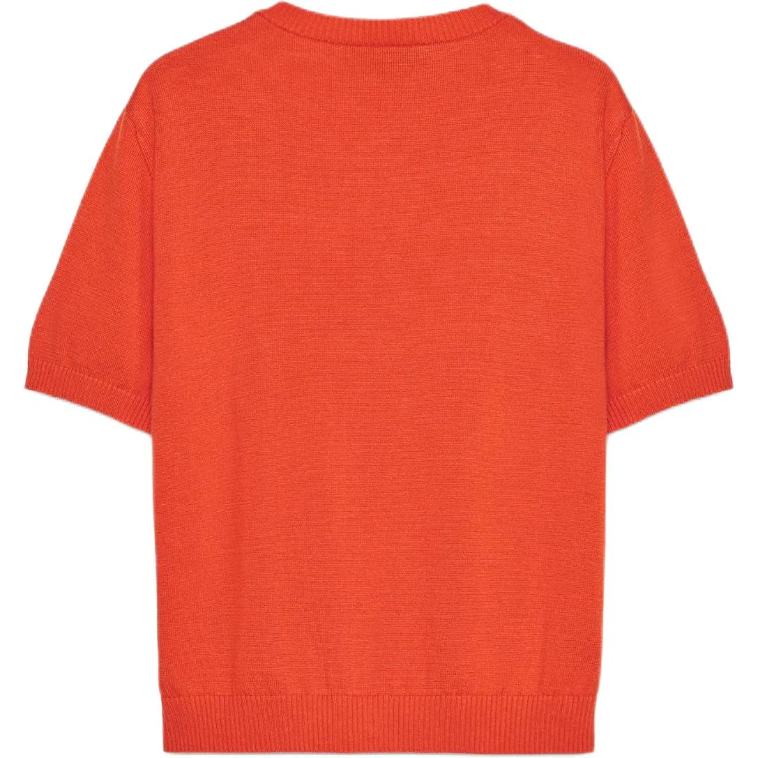 Женский свитер с круглым вырезом Orange ZARA, Orange — фото 3