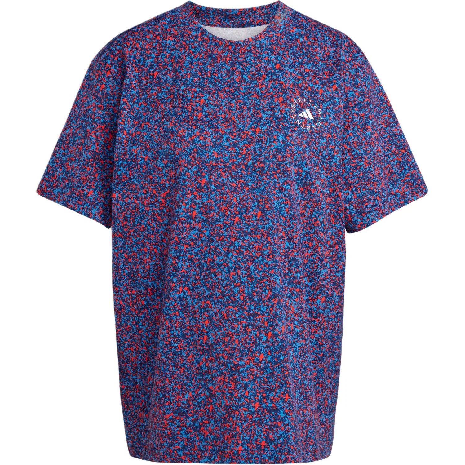 Женская футболка с принтом Adidas, White/Bright Red/Navy Blue