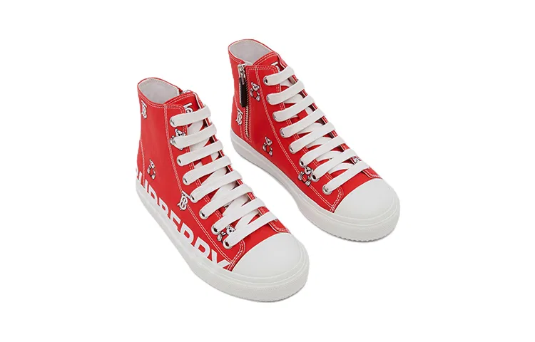 Детские кроссовки для скейтбординга с вышивкой Thomas Burberry, Burberry, Red White — фото 4
