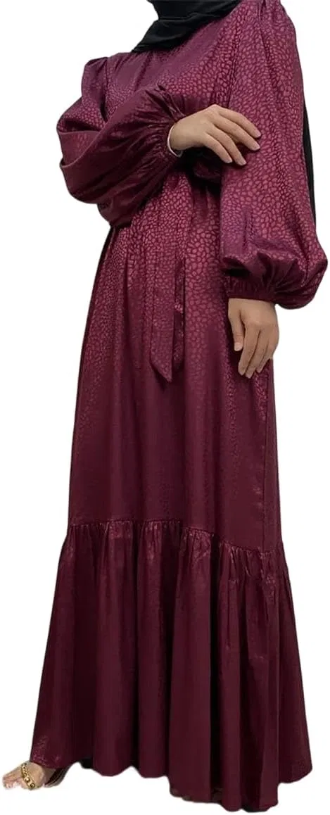 Женское повседневное платье абайя Muslim Dress, 6531 Pnnrk — фото 4