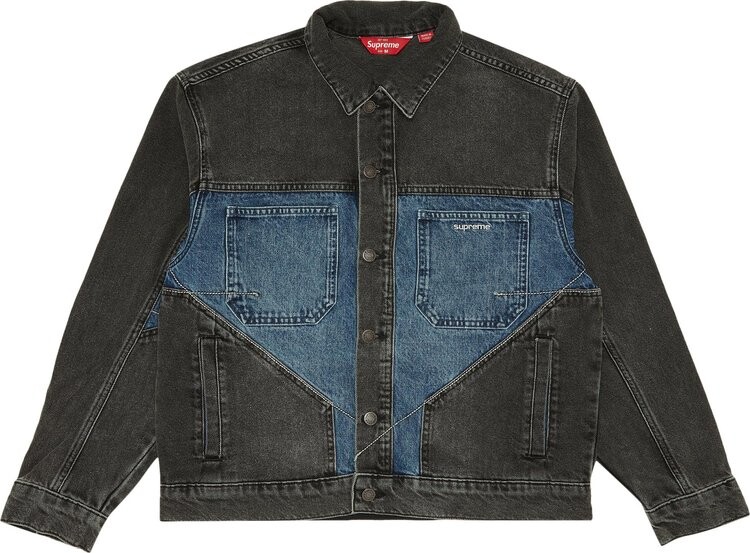 

Куртка Supreme 2-Tone Paneled Denim Jacket 'Black', черный