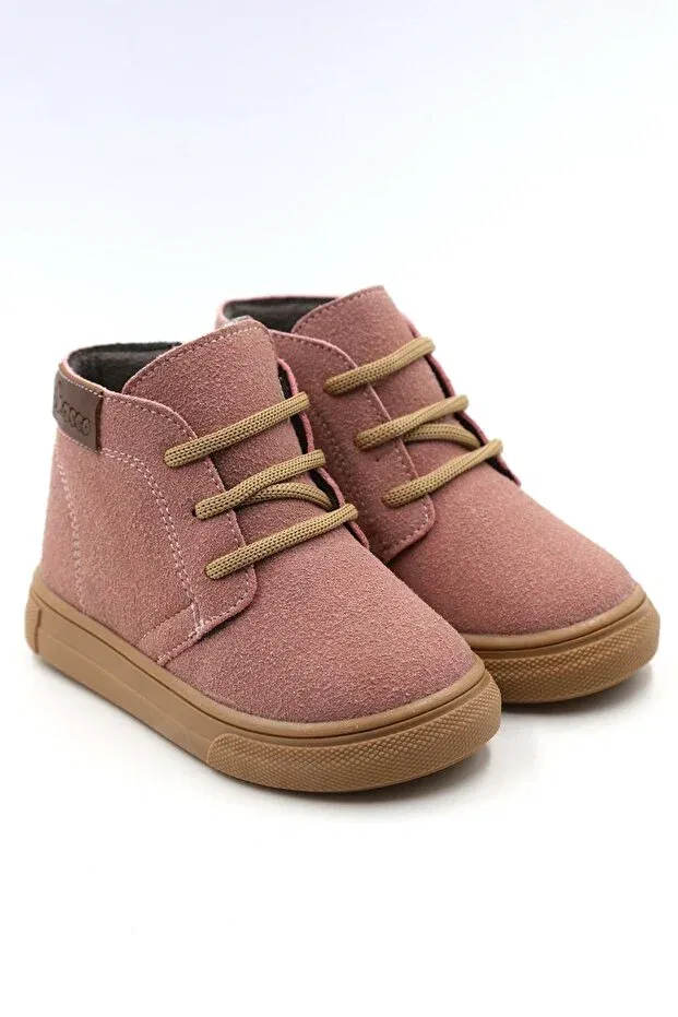 Детские ботинки для девочек на шнуровке Dusty orthopedic zip-up lace-up girls-boys kids boots shoes Generic Brands, Powder
