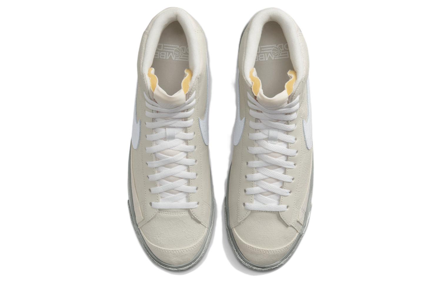 Кроссовки Nike Blazer Mid '77 EMB, светло-бежевый/белый — фото 4