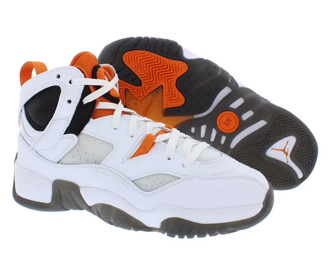 Детские баскетбольные кроссовки для мальчиков Jumpman Two Trey Jordan, White Orange — фото 2