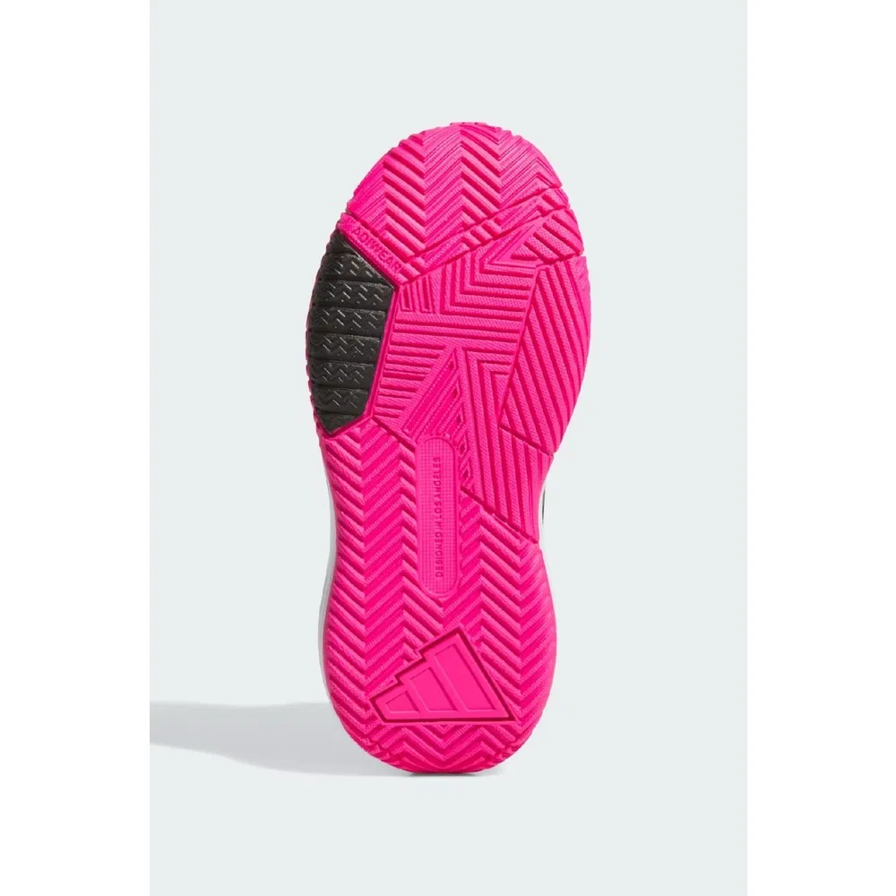 Детские баскетбольные кроссовки с сетчатым верхом Ownthegame 3.0 K, Black Metallic Iron Shock Pink adidas — фото 3