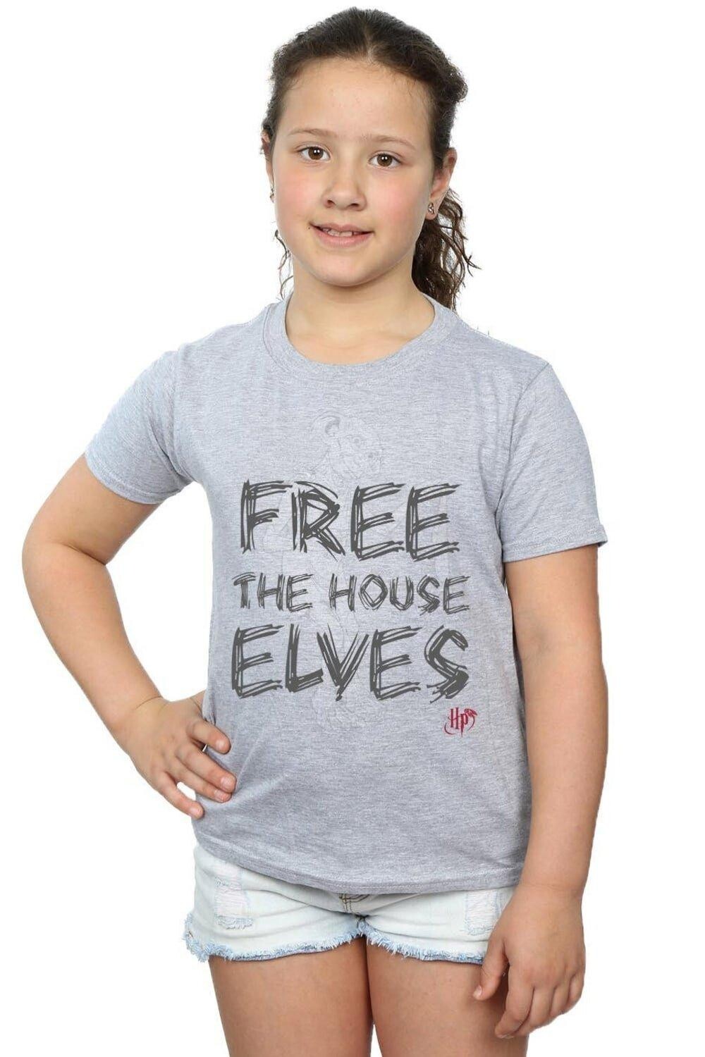 

Хлопковая футболка Dobby Free The House Elves Harry Potter, серый
