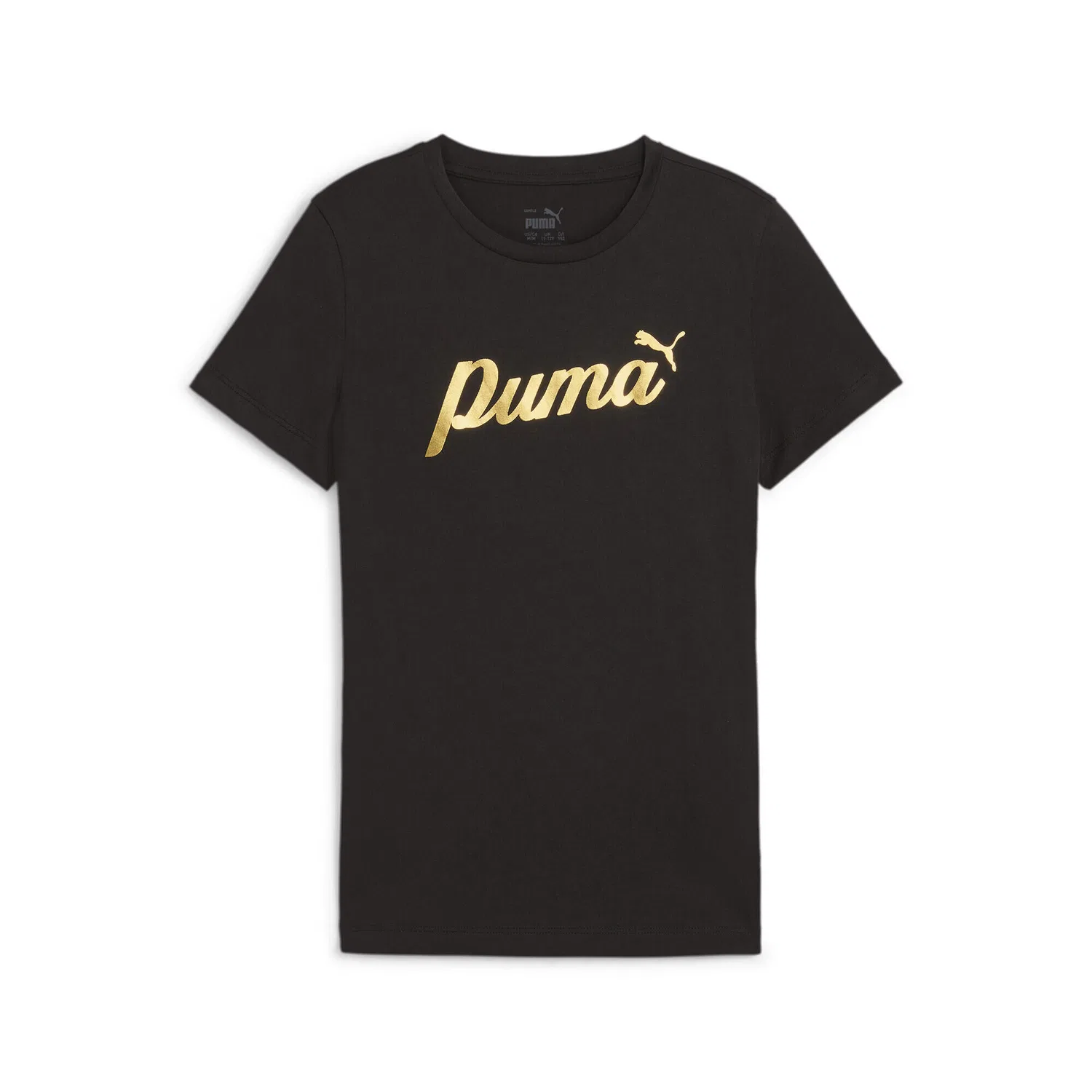 Детская футболка с принтом Puma Ess+ Script Metallic, Puma, Schwarz