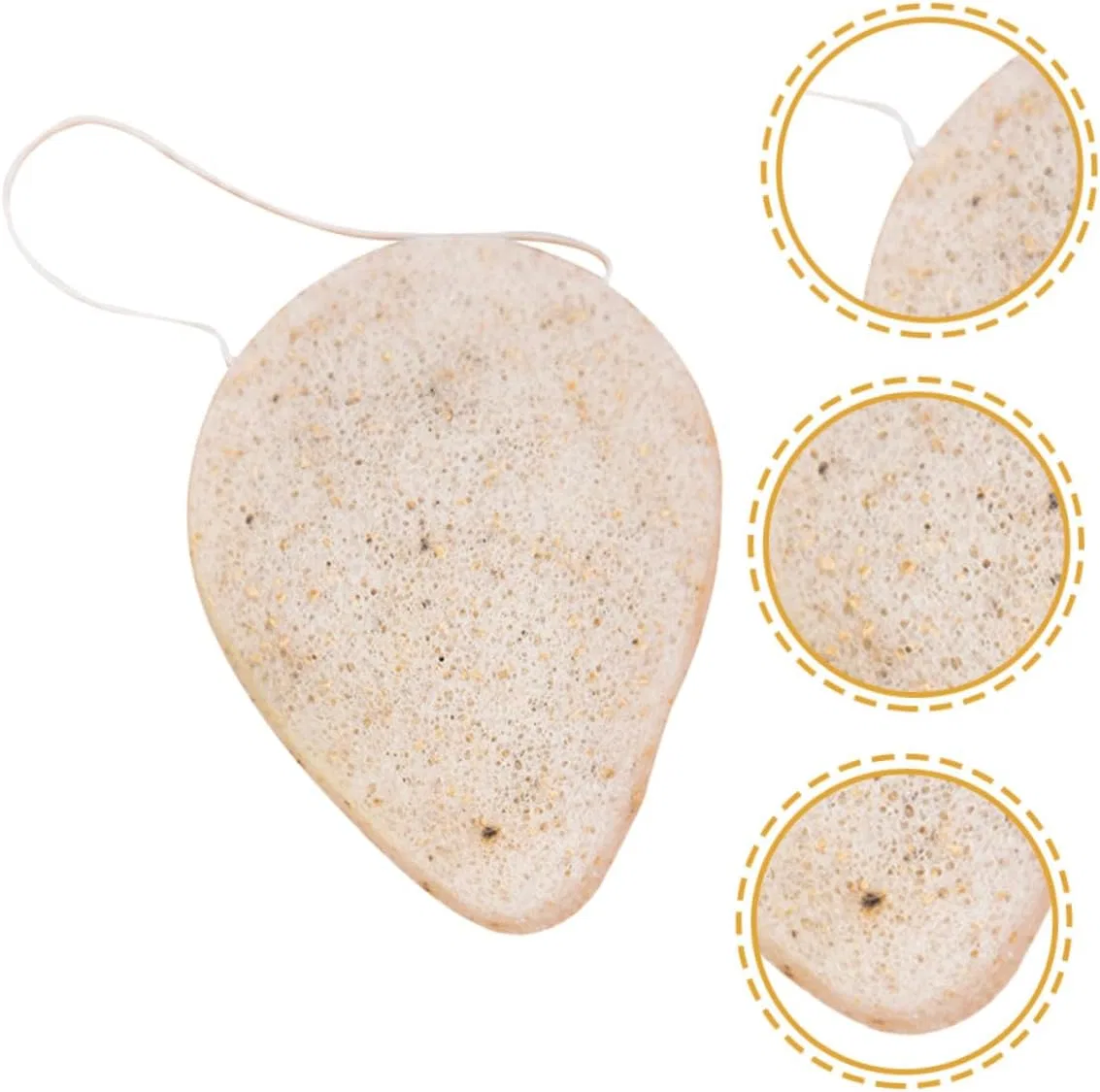 Спонж для лица Konjac, 2 шт, LIFKOME, 8x6x4 см, Beige — фото 4