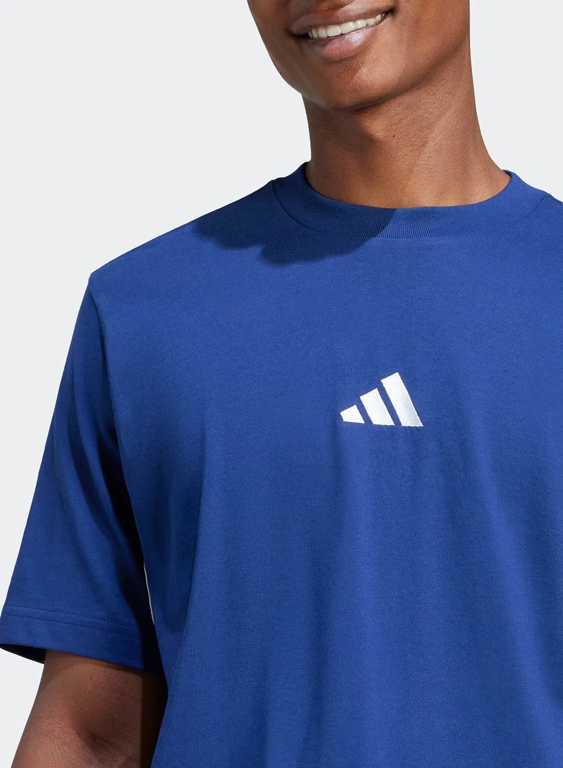 Футболка с принтом 3-Stripes Adidas, темно-синий — фото 4