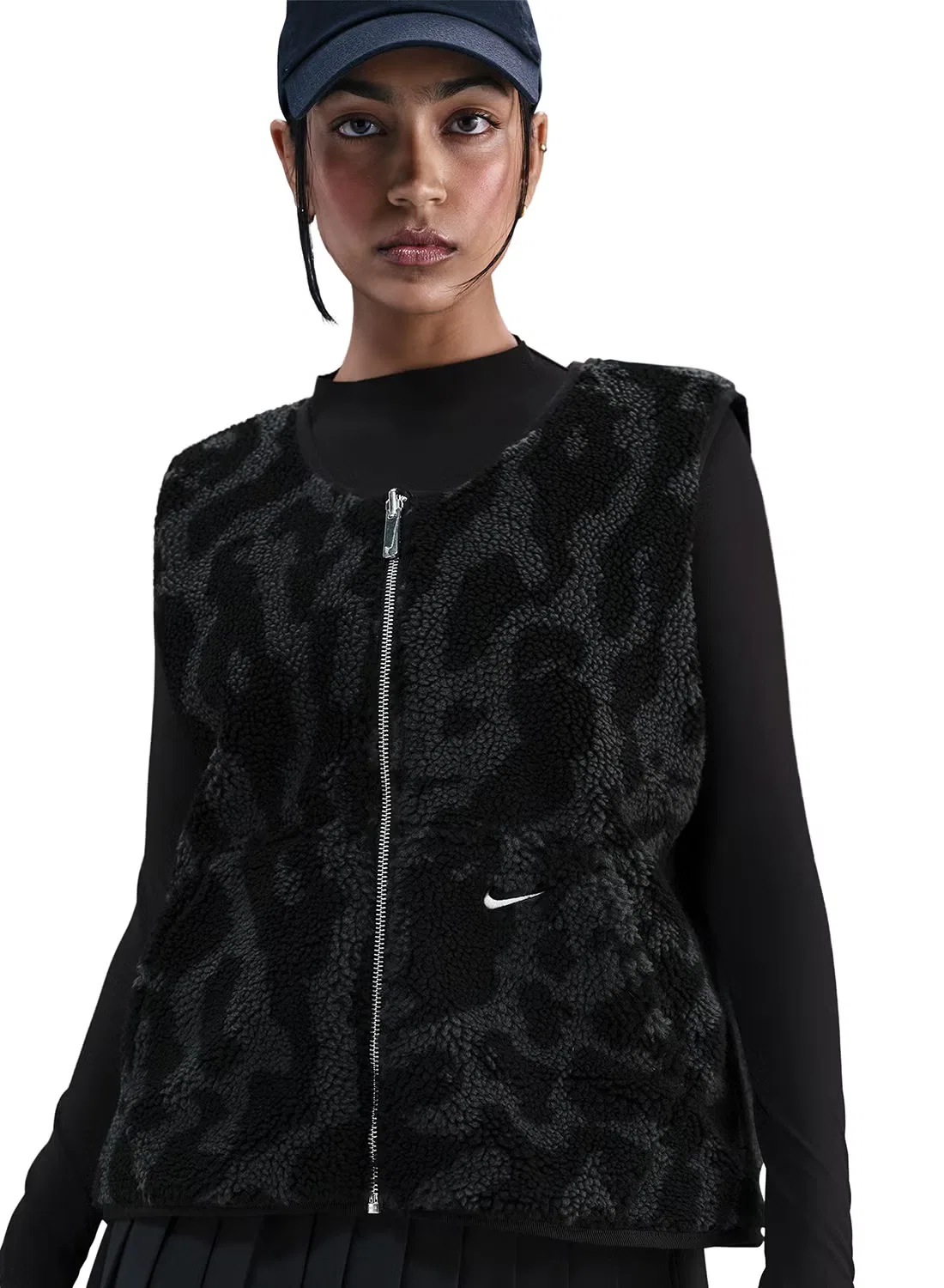 Жилет с искусственным мехом Nsw Street Sherpa Nike, черный — фото 3