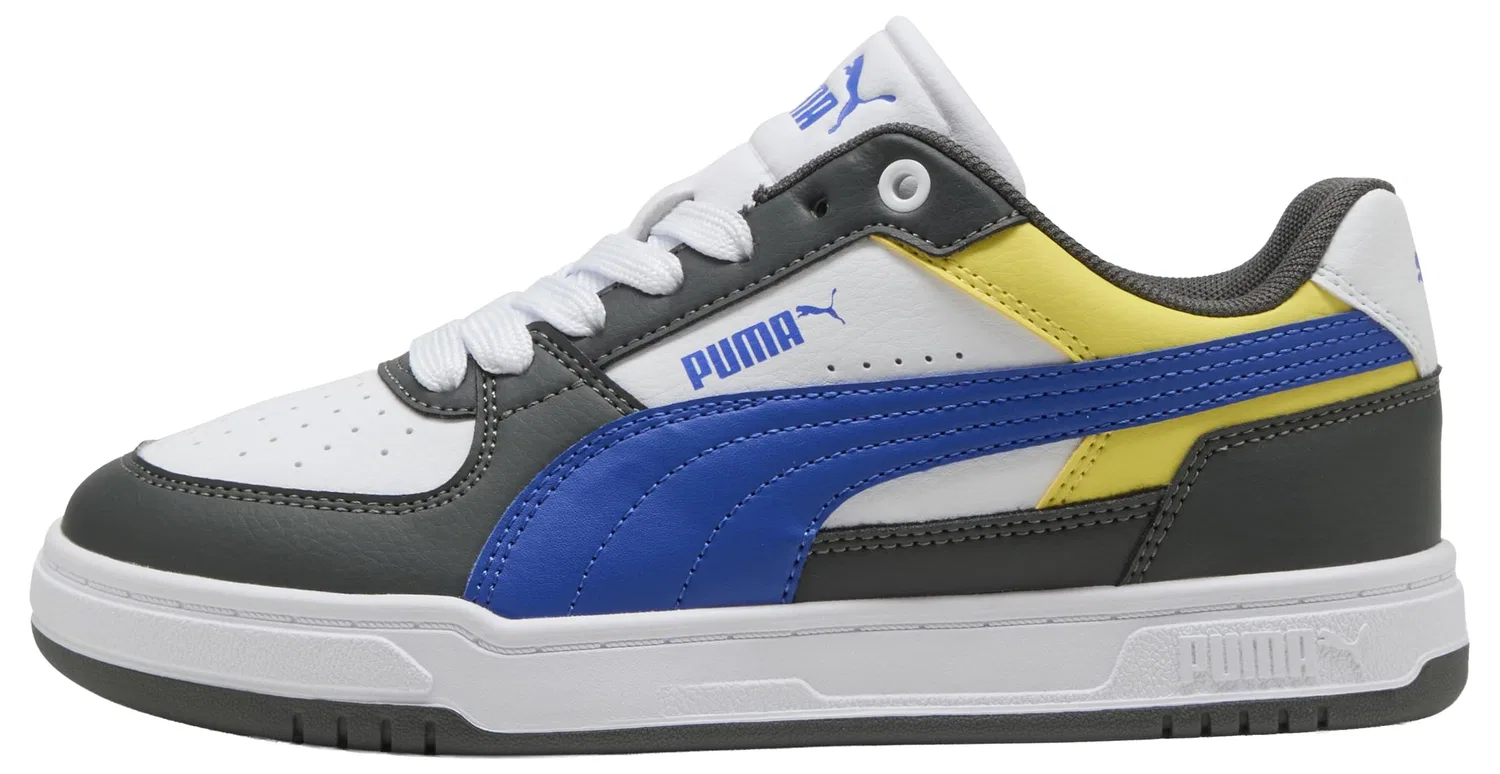 Детские кроссовки для мальчиков с низким верхом Caven Junior PUMA, Shadow Gray Royal Sapphire White