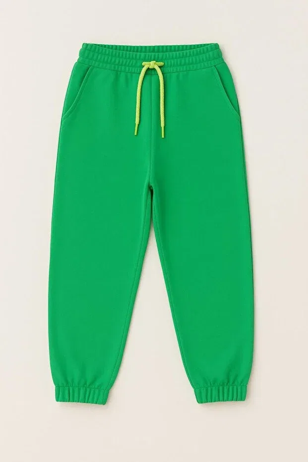 Детские спортивные штаны с эластичным манжетом Perendi, Green — фото 2
