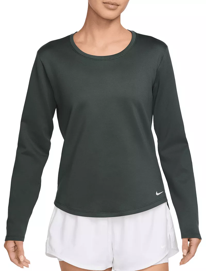 

Женская футболка с длинными рукавами Nike One Therma-FIT, цвет Vintage Green