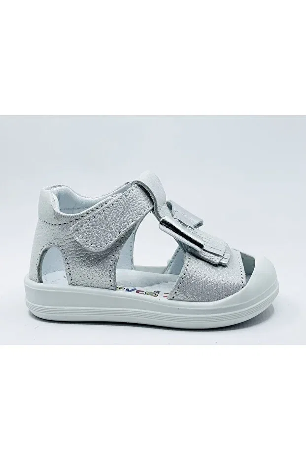 Детские туфли для девочек кожаные с ортопедической стелькой Elma Şekeri, Silver