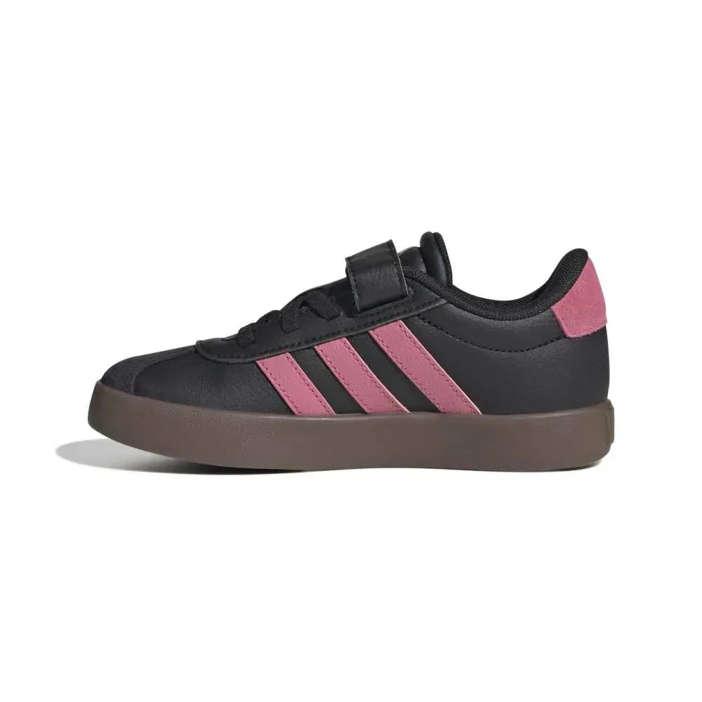 Детские кроссовки для девочек с высоким верхом VL Court 3.0 Adidas, Black — фото 4