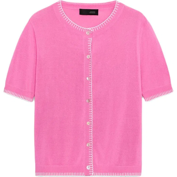 Женский джемпер с круглым вырезом Neon Pink Red ZARA