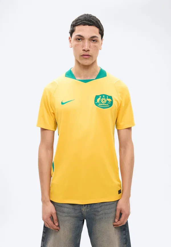 Футболка Dri-fit Australia 2026 Stadium Home Nike Performance, Sport Gold/Mystic Green/Sail, зеленый