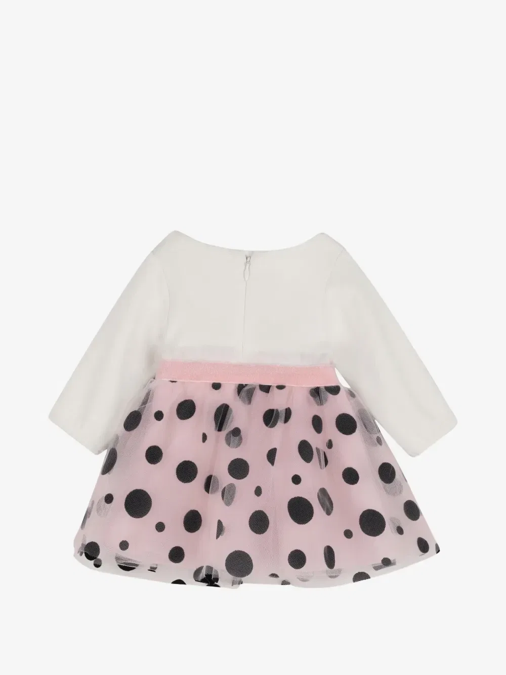 Платье с юбкой из тюля в горох Marc Jacobs Kids, белый — фото 2