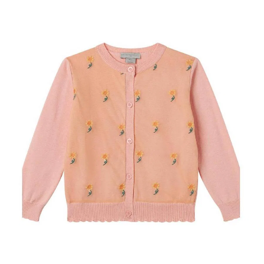 Кардиган с цветочным принтом Girls Flower Print Cardigan Stella McCartney, Blue, Pink