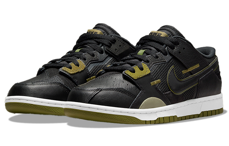 Кроссовки Nike Dunk Low Scrap, черный/оливковый — фото 3