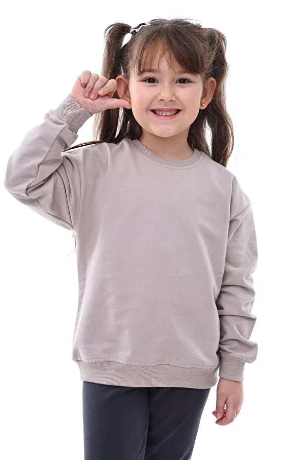 Детские свитшот для мальчиков оверсайз Basics Zuzunga, Taupe