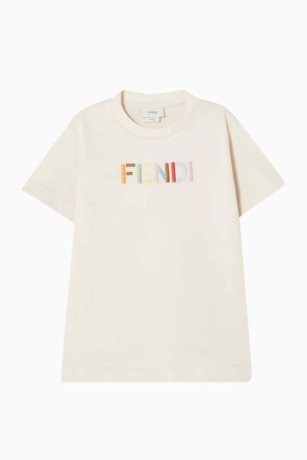 Футболка с логотипом Fendi, нейтральный