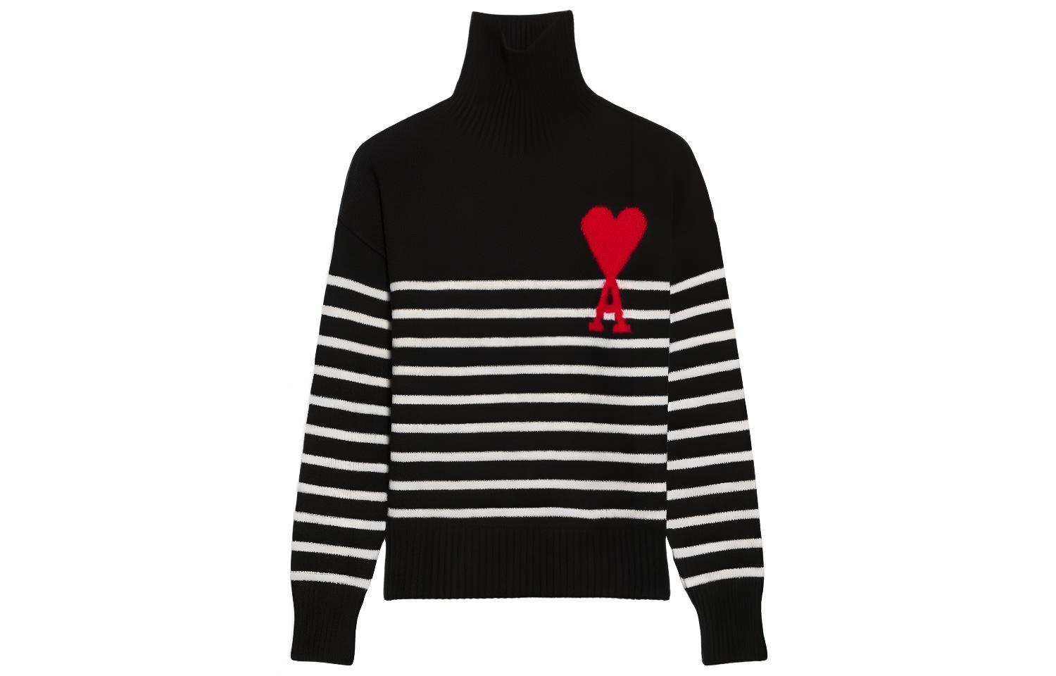 

Ami Paris Полосатый свитер Ami De Coeur AMIPARIS, черный