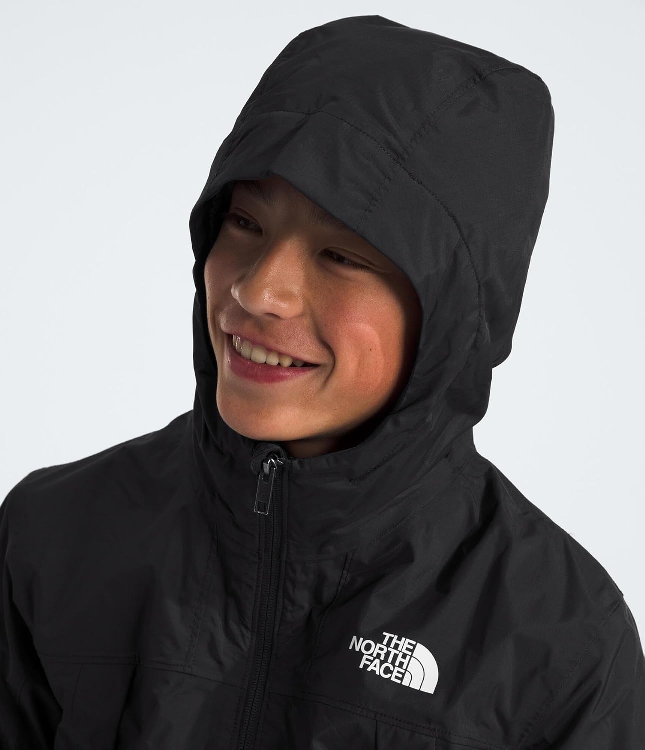Куртка для подростков THE NORTH FACE Antora Triclimate | Водонепроницаемая внешняя оболочка, внутренний флисовый слой, регулируемый капюшон с дождевиками, Tnf Black — фото 4