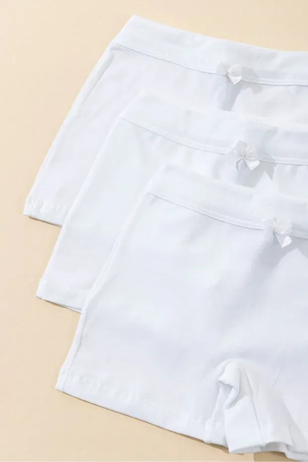 Детские боксеры для девочек хлопковые Basics Baykar, White