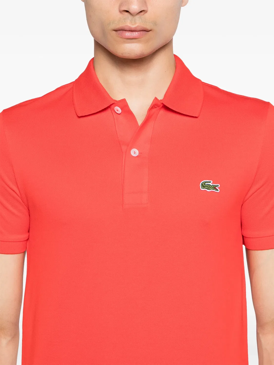 Lacoste Поло с логотипом, красное — фото 2
