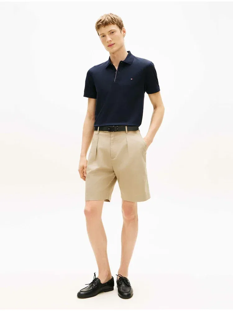 Футболка поло с жаккардовым узором TOMMY HILFIGER, Navy — фото 2