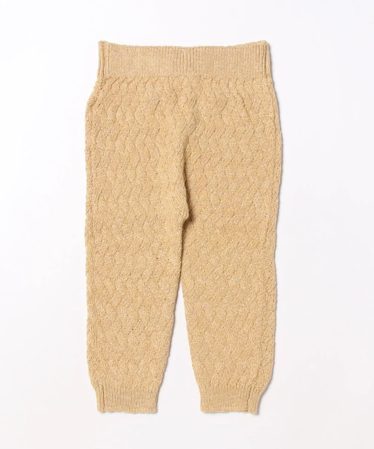 Детские трикотажные брюки с имитацией завязок Heathered Knit Pant Honey Quincy Mae, Yellow — фото 2