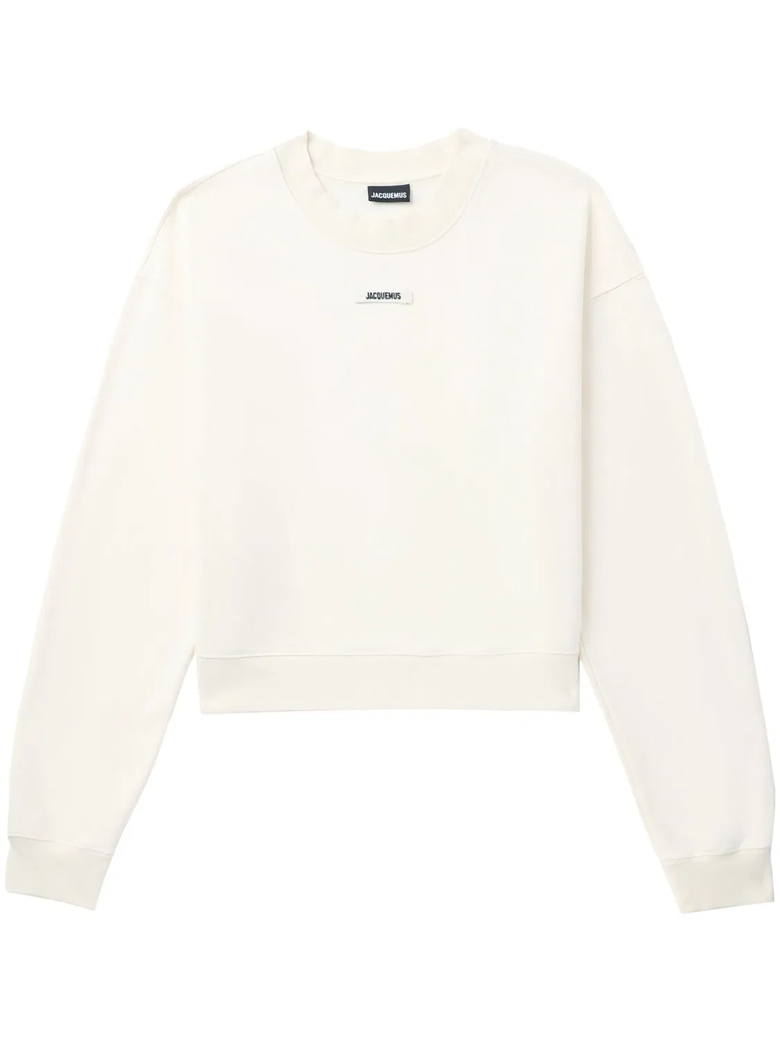 Хлопковый свитшот с аппликацией Jacquemus, нейтральные
